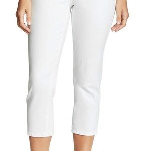 Nine West White Chrystie Capri Pants 16